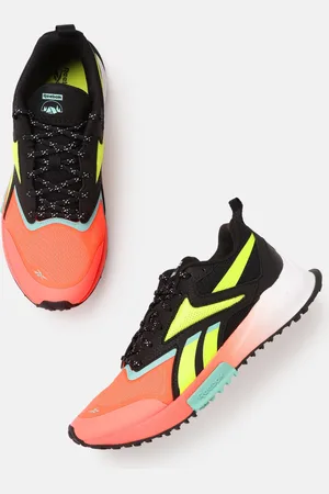 Reebok Men Coral Orange & Black Lavante Trail 2 Woven Design Running Shoes