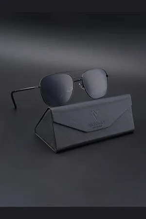 VOYAGE Unisex Black Lens & Black Wayfarer Sunglasses with Polarised Lens