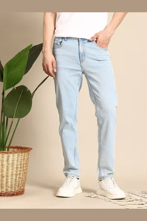 Mast & Harbour Men Relaxed Baggy Fit Light Fade Stretchable Jeans