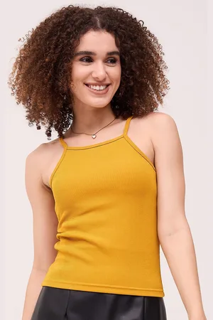 DressBerry Ribbed Shoulder Straps Fitted Top