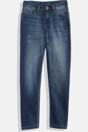 Pepe Jeans Boys Drum Archie Regular Fit Mid-Rise Low Distress Light Fade Stretchable Jeans