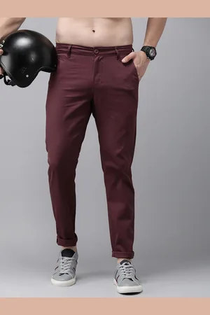Roadster The Lifestyle Co. Men Solid Mid-Rise Regular Fit Trousers