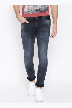 LocoMotive Blue Washed Super Slim Fit Stretchable Jeans