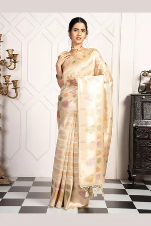 Mimosa Striped Zari Art Silk Banarasi Saree