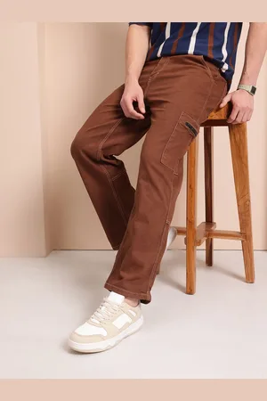 Mast & Harbour Men Contrast Stitch Straight Fit Jeans