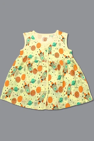 Born Polka Dot Print Organic Cotton A-Line Dress