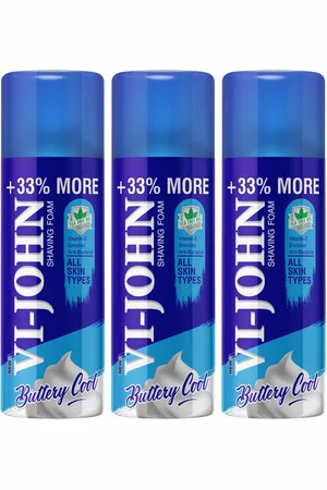 Vi-John Men Set of 3 Buttery Cool Shaving Foam with Vitamin E 400 g each