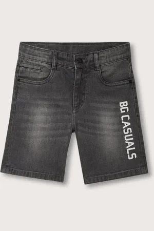 Blue Giraffe Boys Mid Rise Washed Denim Shorts
