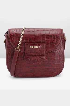 Hidesign Croc Textured Leather Sling Bag
