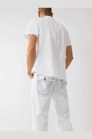 True Religion Super T Ricky Solid Straight Fit Mid-Rise Jeans