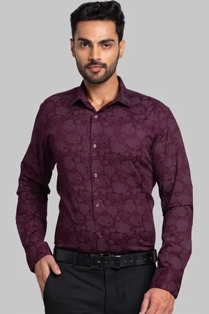 Park Avenue Floral Printed Slim Fit Formal Shirt