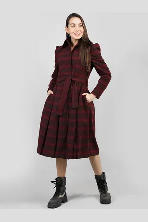 Dlanxa Women Checked Winter Overcoat