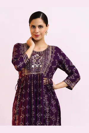 Jaipur Women Ethnic Motifs Yoke Design Thread Work Kurta