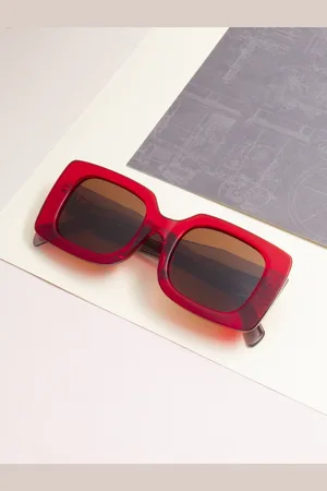 Ted Smith Premium Acetate Unisex Square Sunglasses with Polarised Lens