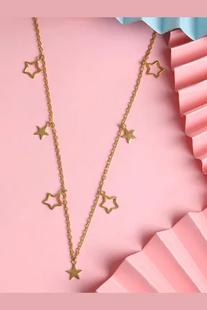 CLARA Women Gold-Toned Sterling Silver Gold-Plated Necklace