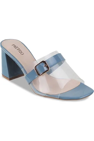 Metro Colourblocked Block Heels With Buckles