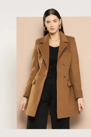 Chemistry Women Double-Breasted Longline Overcoat