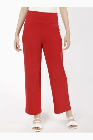 Spiffy Women Smart Loose Fit High-Rise Trouser