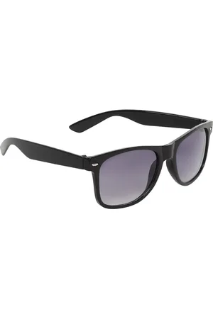 GARTH Unisex Grey Lens & Black Wayfarer Sunglasses with UV Protected Lens LGREY_KC_GRT