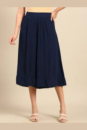 De Moza Women Culottes Indigo Blue Trousers