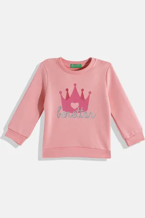 Benetton Girls Brand Logo Printed Sweatshirt