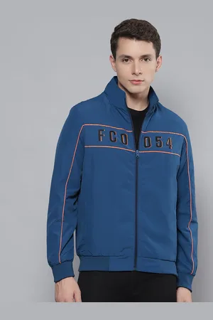 Fort Collins Men Blue Printed Tailored Jacket