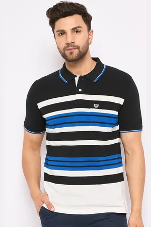 Duke Striped Polo Collar Short Sleeves Cotton T-shirt