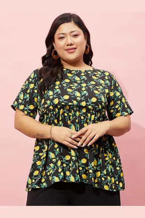 Berrylush Floral Printed Peplum Top