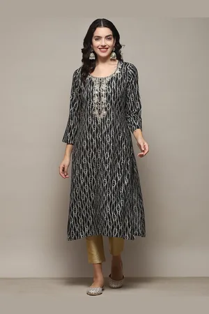 Biba Ethnic Motifs Printed Straight Kurta