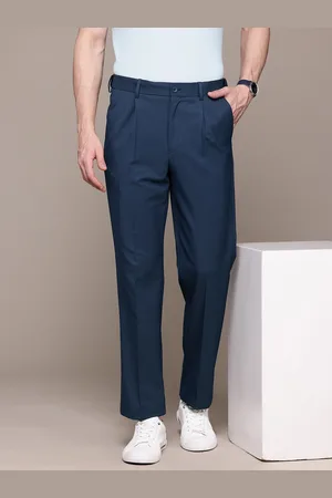 Nautica Men Flex Waistband Classic Fit Pleated Formal Trousers