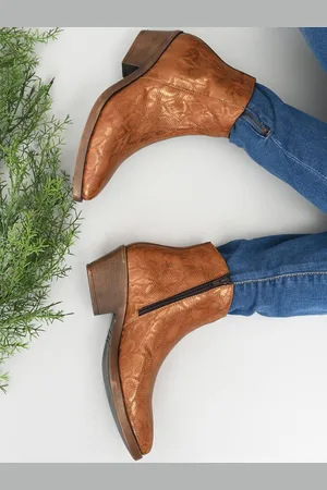 San Frissco Women Textured Block-Heeled Regular Boots