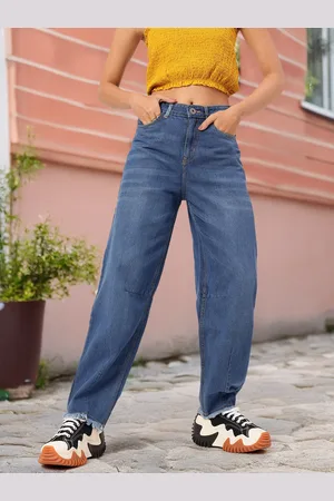 DressBerry Women Frayed Finds Relaxed Jeans