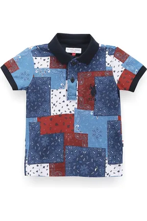 Ralph Lauren Boys Printed Polo Collar T-shirt