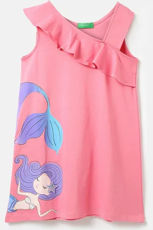 Benetton A-Line Sleeveless Cotton Dress