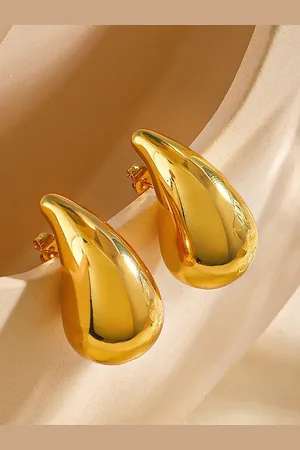 Krelin Gold-Plated Teardrop Shaped Stud Earrings