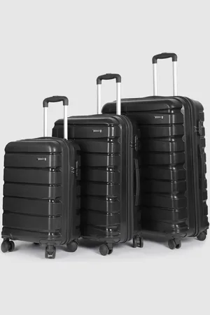 Teakwood Leathers India Set of 3 360-Degree Rotation Hard Sided Trolley Bag-191L