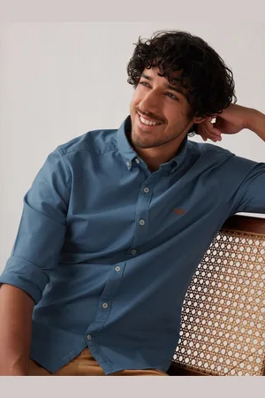 Andamen Oxford Button-Down Collar Cotton Casual Shirt