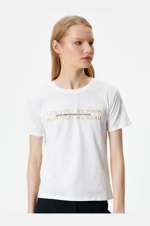 Koton Women Typography Printed T-shirt