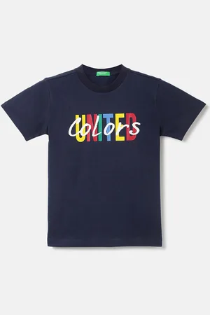 Benetton Boys Cotton Typography Printed T-shirt