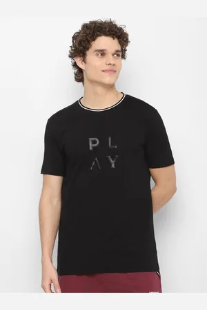 Forever 21 Men Black Typography Printed Applique T-shirt