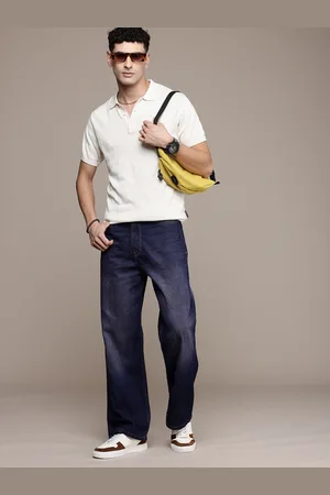 Roadster The Life Co. Men Wide Leg Light Fade Jeans