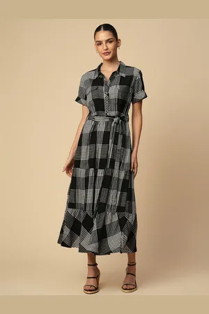 Chemistry Checked Shirt Midi Dress