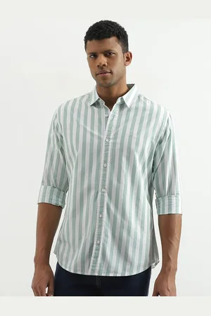 Benetton Slim Fit Striped Cotton Casual Shirt