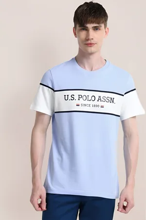 U.S. Polo Assn. Men Typography Printed Applique Slim Fit T-shirt