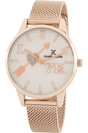 Daniel Klein Women Silver-Toned Dial & Rose Gold Toned Straps Analogue Watch DK.1.12791-3