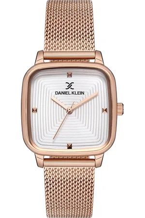 Daniel Klein Women Textured Dial & Metal Straps Analogue Watch DK.1.12845-2