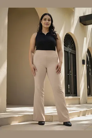 BlissClub Womens AM PM Cotton Flare Pants -Tall