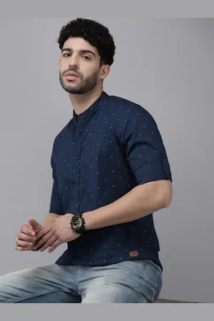 Roadster The Life Co. Geometric Printed Pure Cotton Casual Shirt