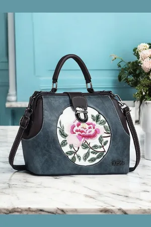 EXOTIC Women Floral Printed Crossbody Leather Sling Bag