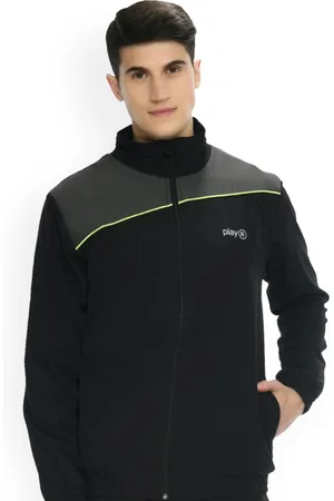 Playr Men Colourblocked Mock Neck Lightweight Sporty Jacket